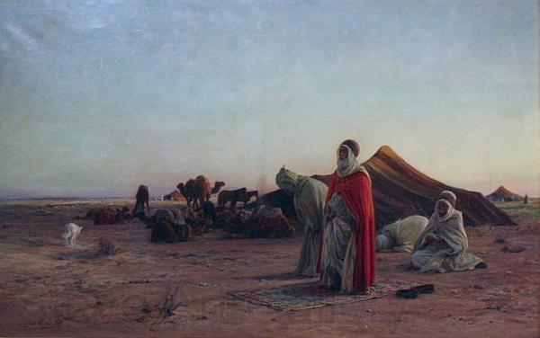 Eugene Alexis Girardet Prayer in the Desert Spain oil painting art